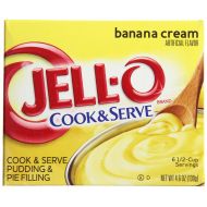 Jell-O JELL-O Cook and Serve Pudding and Pie Filling, Banana Cream, 4.6 Ounce (Pack of 24)