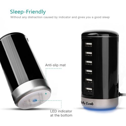  [아마존 핫딜]  [아마존핫딜]USB Charger, Jelly Comb Universal 6 Ports Desktop USB Charging Station with Smart Identification Technology for iPhone, iPad, Android and Virtually All Other USB Enabled Devices, B