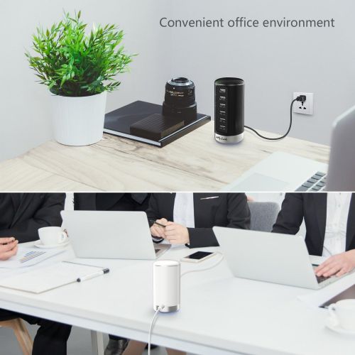  [아마존 핫딜]  [아마존핫딜]USB Charger, Jelly Comb Universal 6 Ports Desktop USB Charging Station with Smart Identification Technology for iPhone, iPad, Android and Virtually All Other USB Enabled Devices, B