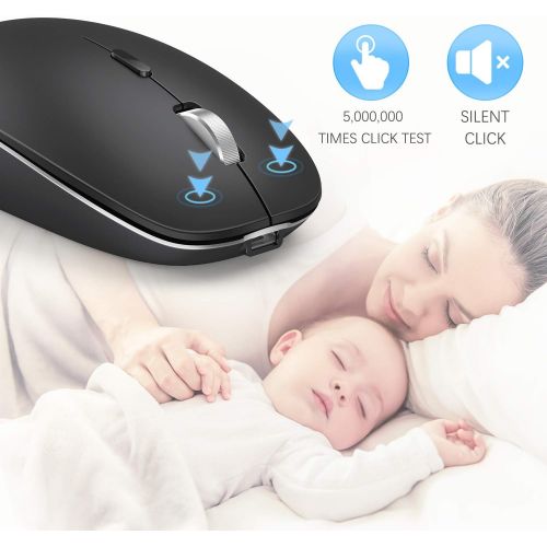  [아마존 핫딜] [아마존핫딜]Rechargeable Bluetooth Mouse, Jelly Comb Dual Mode 2.4GHz Wireless and Bluetooth Mouse Compatible for MacBook, Laptop, Windows