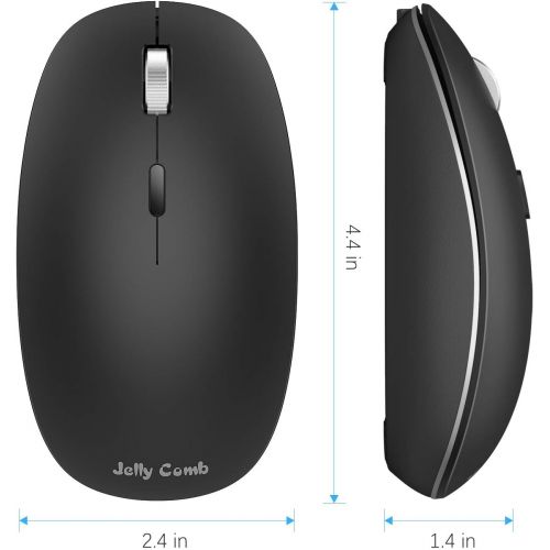  [아마존 핫딜] [아마존핫딜]Rechargeable Bluetooth Mouse, Jelly Comb Dual Mode 2.4GHz Wireless and Bluetooth Mouse Compatible for MacBook, Laptop, Windows