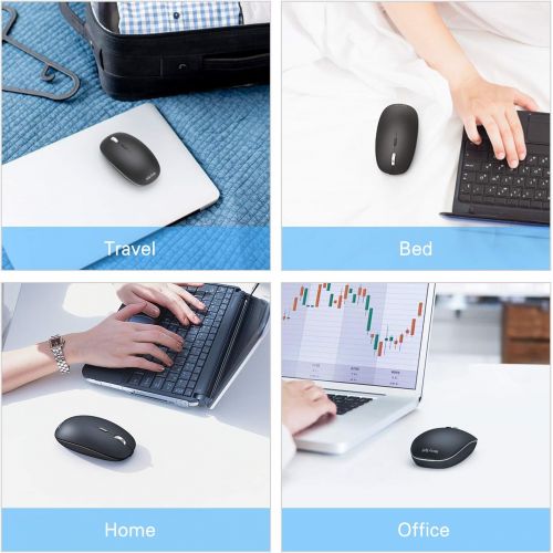  [아마존 핫딜] [아마존핫딜]Rechargeable Bluetooth Mouse, Jelly Comb Dual Mode 2.4GHz Wireless and Bluetooth Mouse Compatible for MacBook, Laptop, Windows