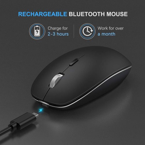  [아마존 핫딜] [아마존핫딜]Rechargeable Bluetooth Mouse, Jelly Comb Dual Mode 2.4GHz Wireless and Bluetooth Mouse Compatible for MacBook, Laptop, Windows