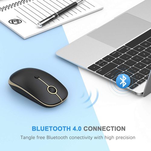  [아마존핫딜][아마존 핫딜] Bluetooth Mouse, Jelly Comb MS003 Slim Dual Mode(Bluetooth 4.0 + USB) 2.4GHz Wireless Bluetooth Mouse for Laptop, iPad, MacBook, PC- For Windows 8.0/ MacOS 10.10/ iPad OS 13/ Andro