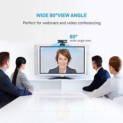  [아마존베스트]Webcam 1080P Full HD, Jelly Comb Computer Webcam USB Web Camera with Built-in Microphone for Skype, Video Calling,Conferencing, Recording, Streaming