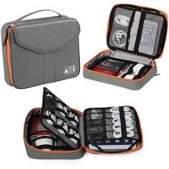 [아마존베스트]Electronic Organizer, Jelly Comb Travel Organizer Bag Electronic Accessory Cases Cable Organizer Bag Double Layer for USB Cables, Charger, Power Bank, Phone, E-book Kindle, iPad or