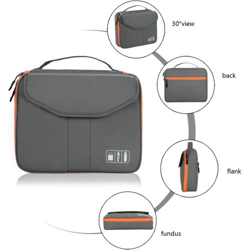  [아마존베스트]Electronic Organizer, Jelly Comb Travel Organizer Bag Electronic Accessory Cases Cable Organizer Bag Double Layer for USB Cables, Charger, Power Bank, Phone, E-book Kindle, iPad or