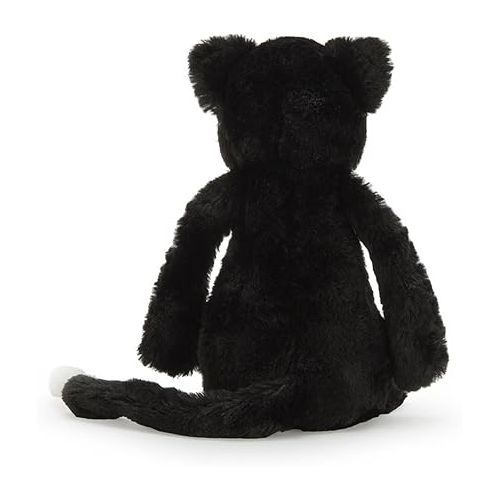  Jellycat Bashful Black and White Cat Stuffed Animal, Medium, 12 inches