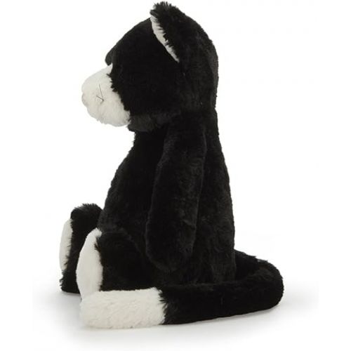  Jellycat Bashful Black and White Cat Stuffed Animal, Medium, 12 inches