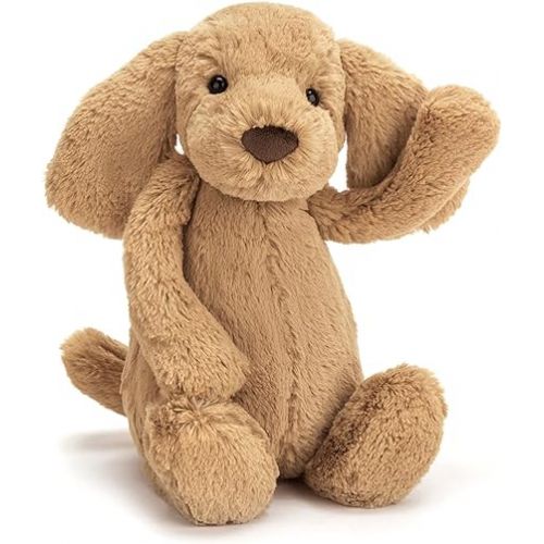  Jellycat Bashful Toffee Puppy Stuffed Animal, Medium, 12 inches