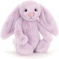 Jellycat Bashful Lilac Bunny Stuffed Animal, Medium, 12 inches
