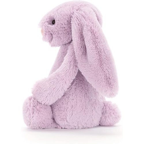  Jellycat Bashful Lilac Bunny Stuffed Animal, Medium, 12 inches
