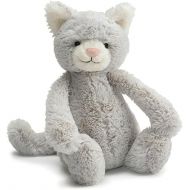 Jellycat Bashful Grey Kitty Stuffed Animal, Medium, 12 inches