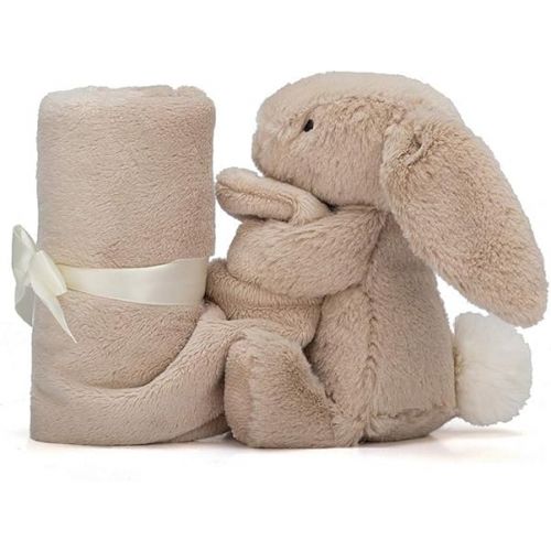  Jellycat Bashful Beige Bunny Baby Stuffed Animal Security Blanket