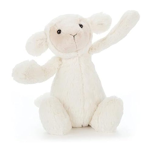  Jellycat Bashful Lamb Stuffed Animal, Medium, 12 inches