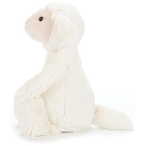  Jellycat Bashful Lamb Stuffed Animal, Medium, 12 inches