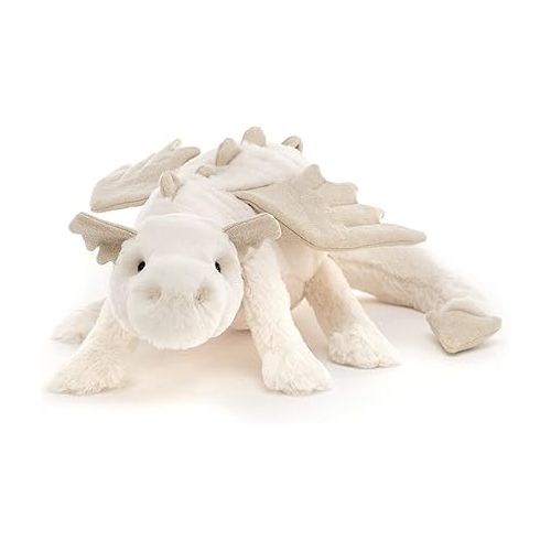  Jellycat Snow Dragon Stuffed Animal, Medium