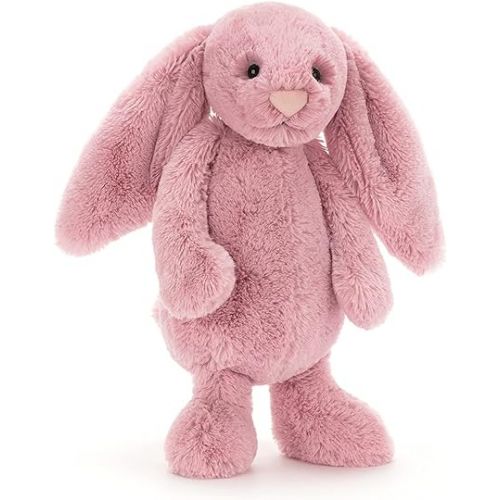  Jellycat Bashful Pink Tulip Bunny Stuffed Animal, Medium, 12 inches