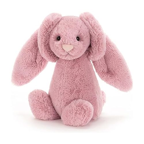  Jellycat Bashful Pink Tulip Bunny Stuffed Animal, Medium, 12 inches