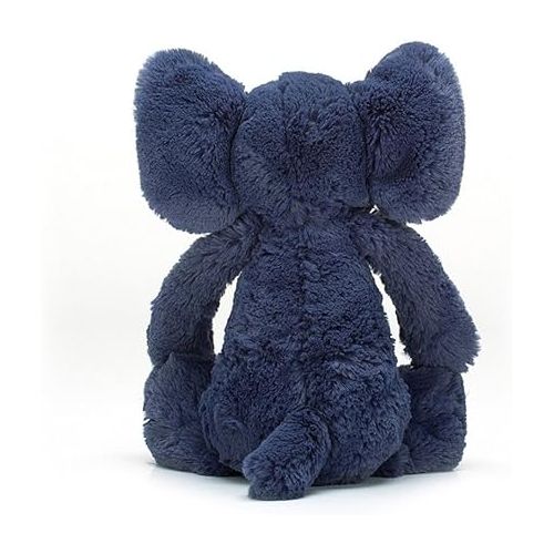  Jellycat Bashful Blue Elephant Stuffed Animal, Medium, 12 inches