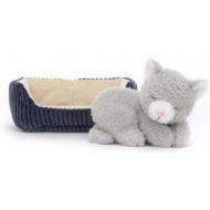 Jellycat Napping Nipper Cat Stuffed Animal with Bed