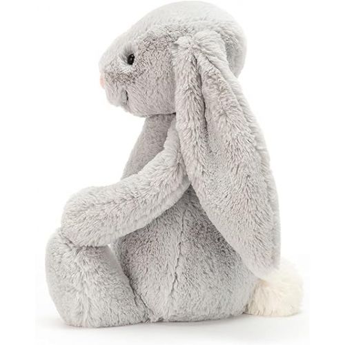  Jellycat Bashful Grey Bunny Stuffed Animal, Large, 15 inches