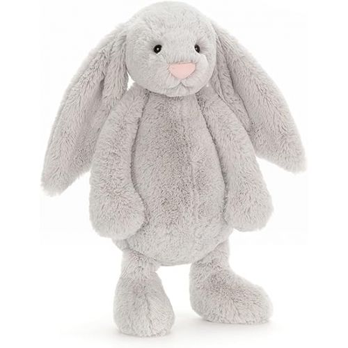  Jellycat Bashful Grey Bunny Stuffed Animal, Large, 15 inches