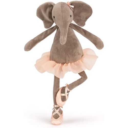  Jellycat Dancing Darcey Elephant Stuffed Animal, Medium, 13 inches