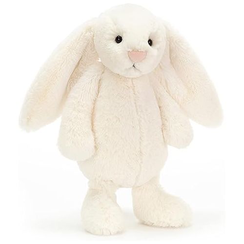  Jellycat Bashful Cream Bunny Stuffed Animal, Medium, 12 inches