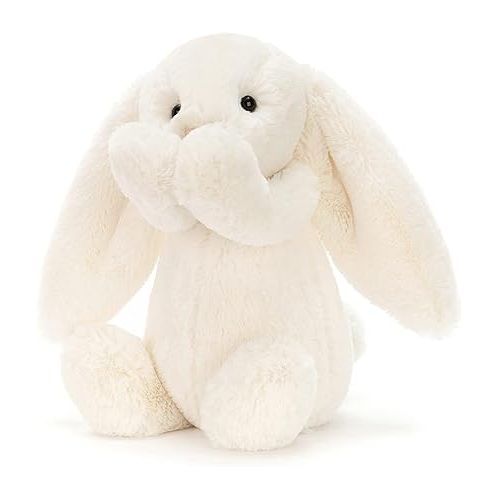  Jellycat Bashful Cream Bunny Stuffed Animal, Medium, 12 inches