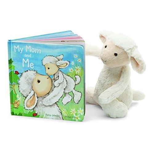  [아마존베스트]Jellycat My Mom and Me Board Book and Bashful Lamb, Medium - 12 inches