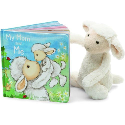  [아마존베스트]Jellycat My Mom and Me Board Book and Bashful Lamb, Medium - 12 inches