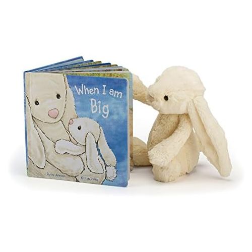  [아마존베스트]Jellycat When I Am Big Board Book and Bashful Cream Bunny, Medium - 12 inches