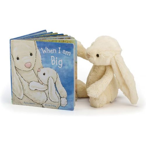  [아마존베스트]Jellycat When I Am Big Board Book and Bashful Cream Bunny, Medium - 12 inches