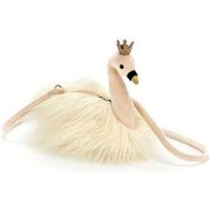 [아마존베스트]Jellycat Fancy Swan Plush Purse for Kids