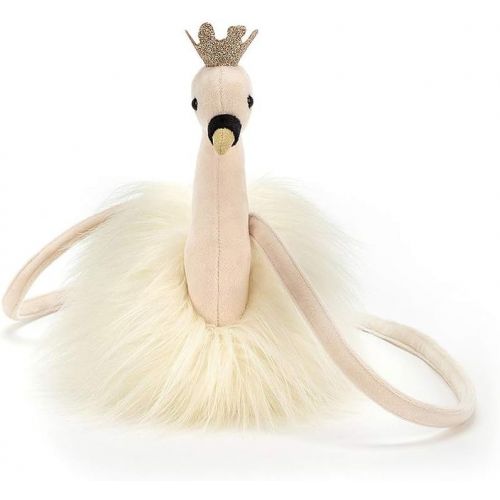  [아마존베스트]Jellycat Fancy Swan Plush Purse for Kids