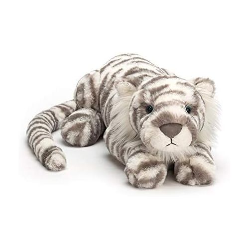  [아마존베스트]Jellycat Sacha Snow Tiger Stuffed Animal, Really Big, 33 inches