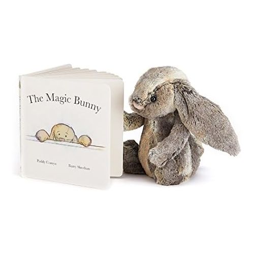  [아마존베스트]Jellycat Magic Bunny Board Book and Woodland Bunny, Medium - 12 inches