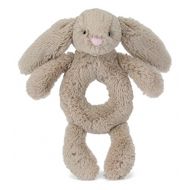 [아마존베스트]Jellycat Bashful Beige Bunny Soft Plush Baby Toy Ring Rattle