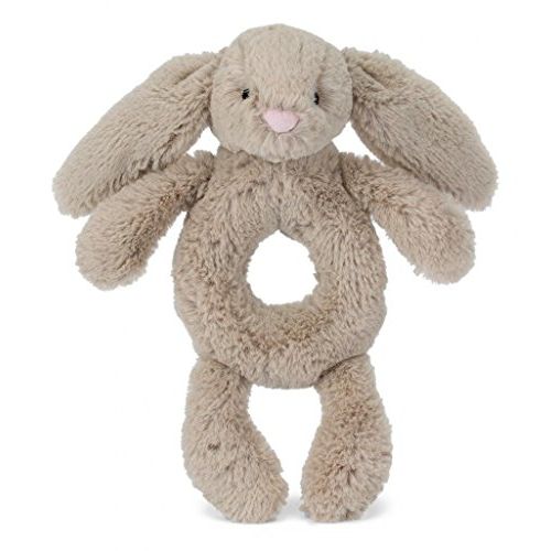  [아마존베스트]Jellycat Bashful Beige Bunny Soft Plush Baby Toy Ring Rattle