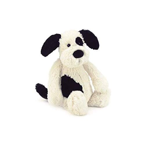  [아마존베스트]Jellycat Bashful Black and Cream Puppy Stuffed Animal, Medium, 12 inches