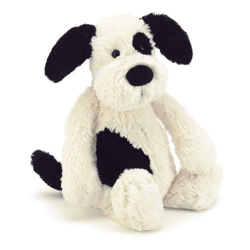  [아마존베스트]Jellycat Bashful Black and Cream Puppy Stuffed Animal, Medium, 12 inches