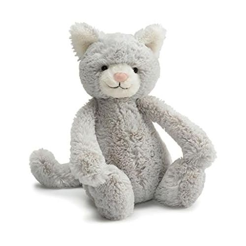  [아마존베스트]Jellycat Bashful Grey Kitty Stuffed Animal, Medium, 12 inches