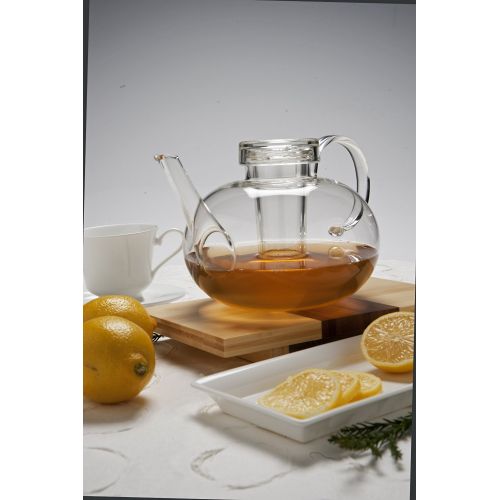  Jenaer Glas Wagenfeld Teapot with Lid and Filter, 50.6 Oz.