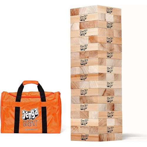  [아마존베스트]Jenga Giant JS7 (Stacks to Over 5 feet) Precision-Crafted, Premium Hardwood Game with Heavy-Duty Carry Bag (Authentic Jenga Brand Game)