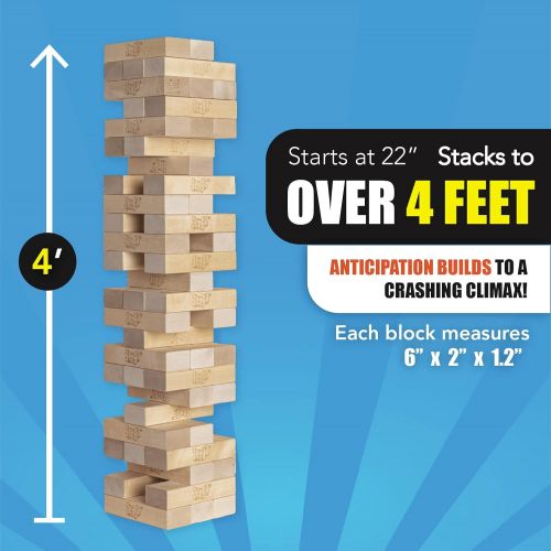  [아마존베스트]Jenga Giant JS6 (Stacks to Over 4 Feet) Precision-Crafted, Premium Hardwood Game with Heavy-Duty Carry Bag (Authentic Jenga Brand Game)