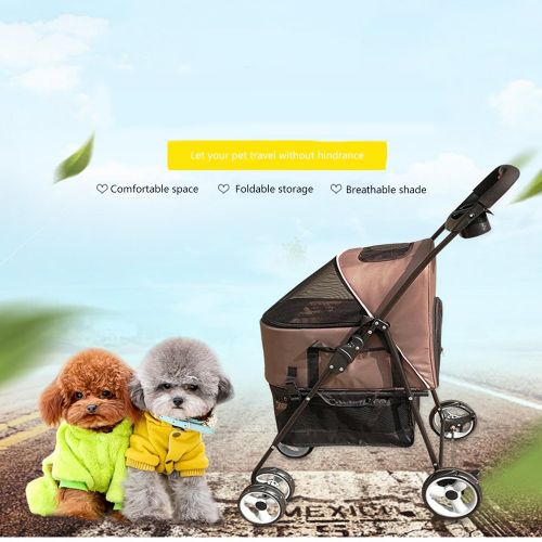  Jenify Collapsible Pet Stroller Detachable Basket Small Dog Cat Spring Summer Autumn Winter Universal Lightweight Breathable Out Play Pet Supplies