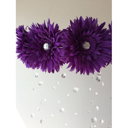  JennabooBoutique purple crystal baby mobile