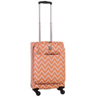 Jenni Chan Aria Madison 21 Inch Spinner Luggage, Orange, One Size