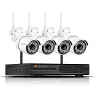 Jennov Security Camera System Wireless, 8CH 1080P Wireless Security Camera NVR System With WiFi Audio Home Video Surveillance IP66 Outdoor Cctv IP Network Cameras Day Night Vision